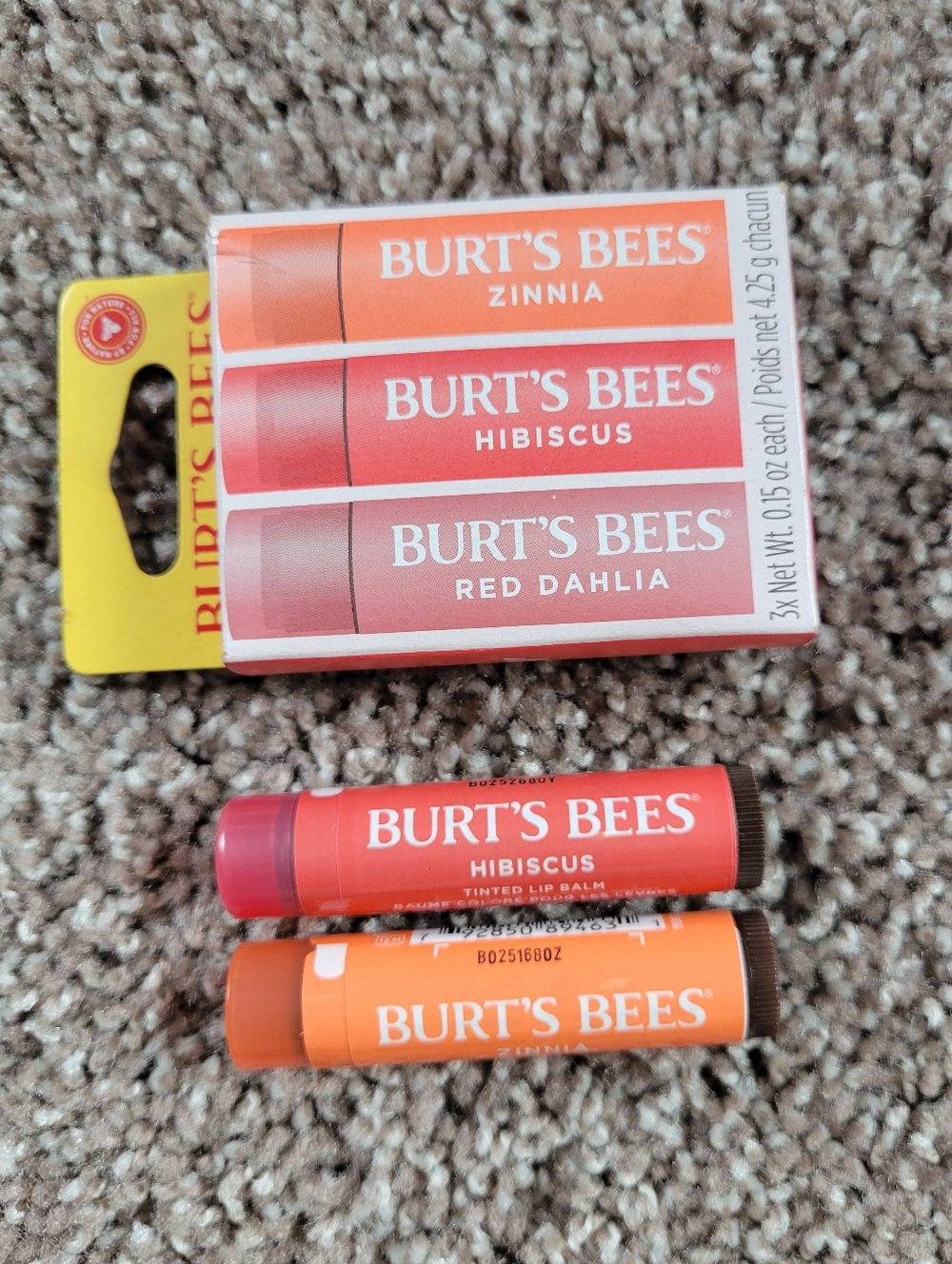 Burts Bees Tinted Lip Balm  Hibiscus Zinnia 2 Pack